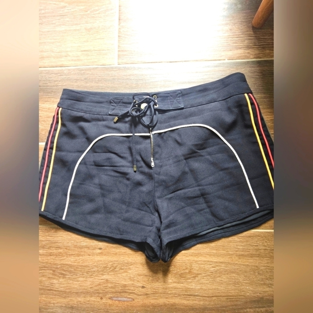 CRIS BARROS Black Piped SHORTS 44